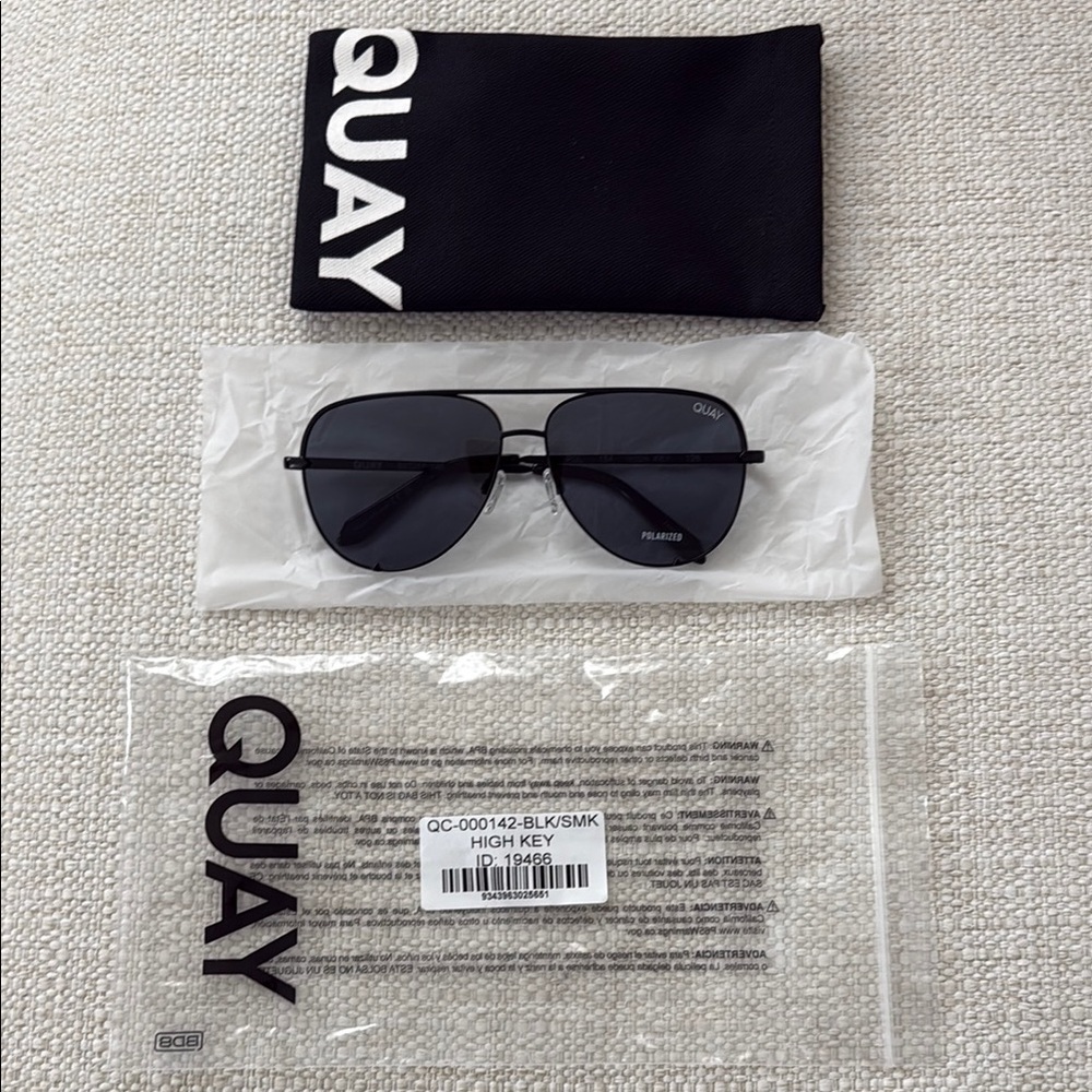 Quay High Key Black Smoke Sunglasses